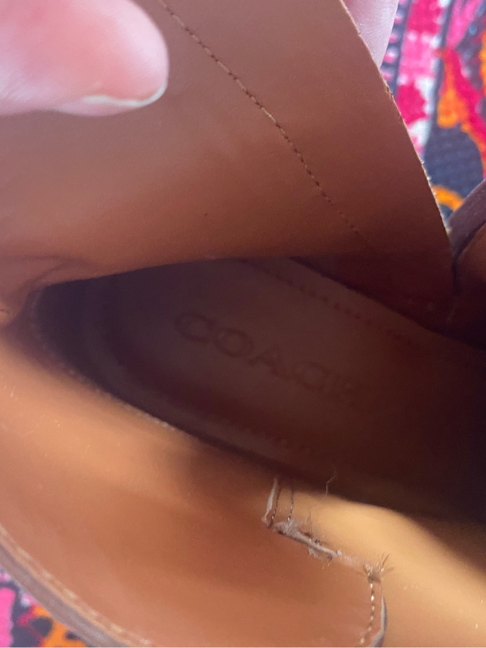 COACH brand Brown Leather Ankle Boots with Side Zip 7 - Picture 4 of 5